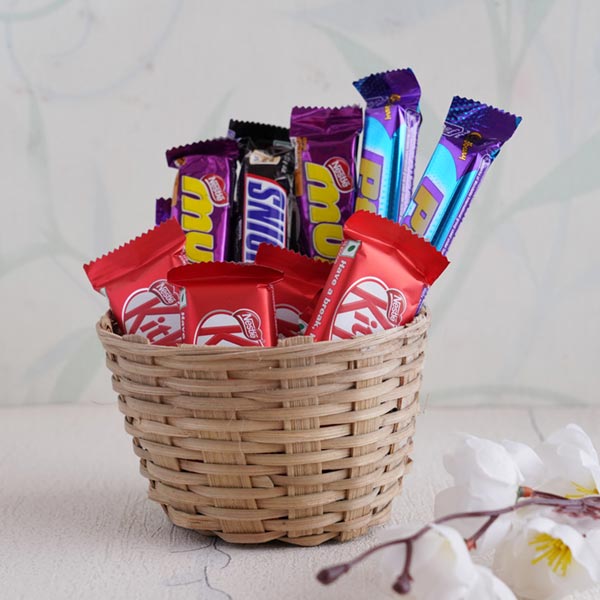 Bhai Rakhi Set of 2 and Chocolate Basket