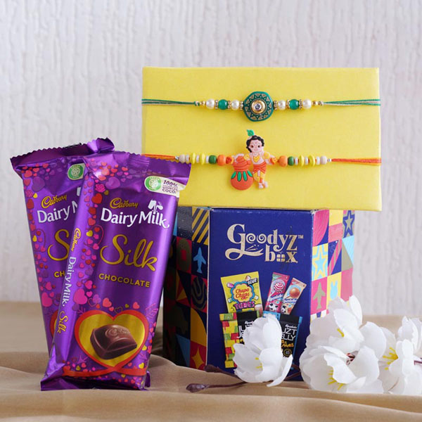Two Rakhi Set With Chocolate Combo