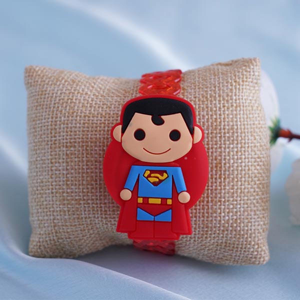 Two Superhero Kids Rakhi with Chocolates