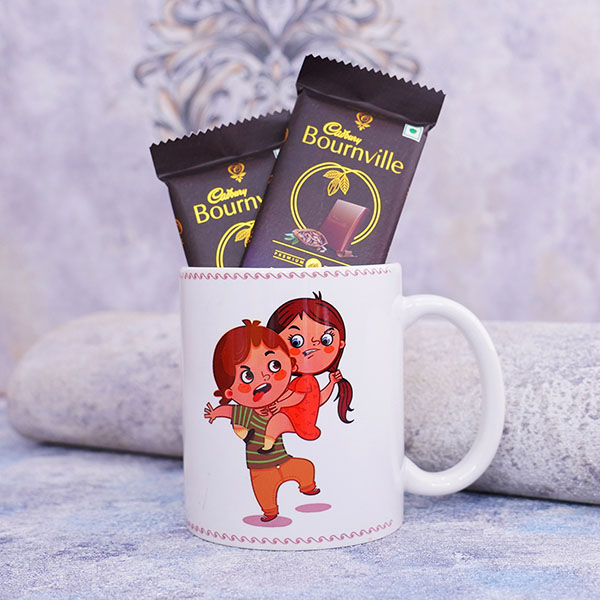 Bro Rakhi With Mug And Chocolates