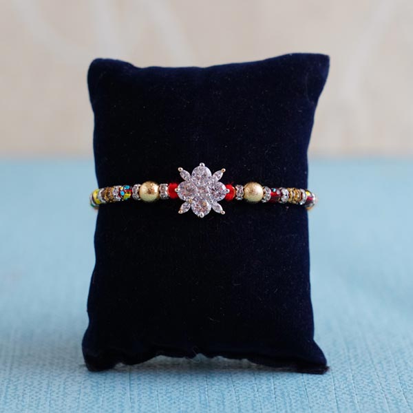 AD Stone Rakhi with Mug and Ferrero Rocher