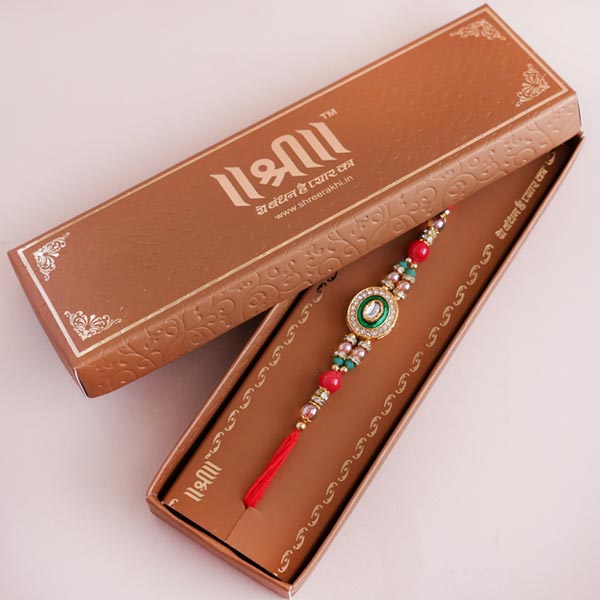 2 Rakhi with Puja Thali and Chocolates Combo