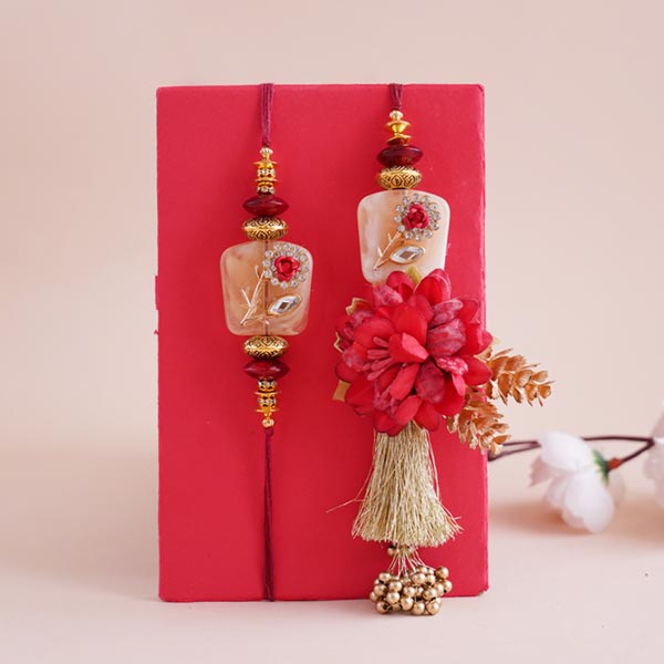 Bhaiya Bhabhi Rakhi With Cashew Potli