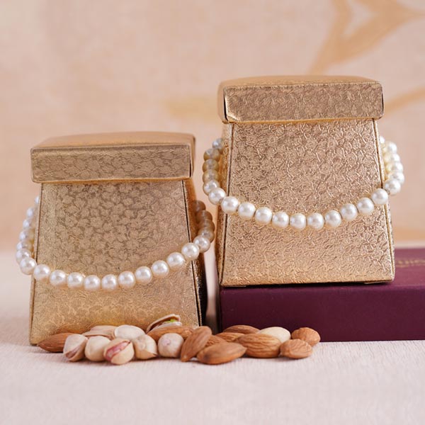 Ethnic Bhaiya Bhabhi Rakhi with Dryfruits