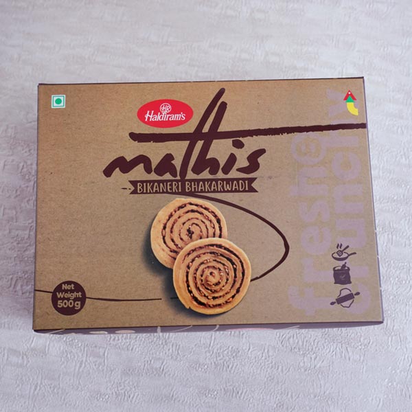 Bhai Rakhi with Haldiram’s Mathis