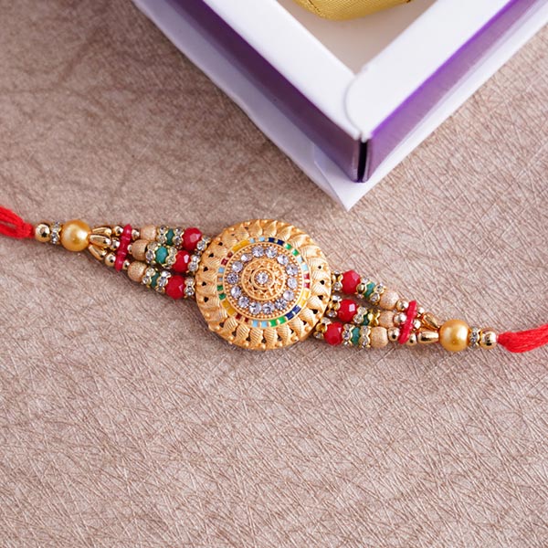 Designer Rakhi with Chana Dryfruit Laddo