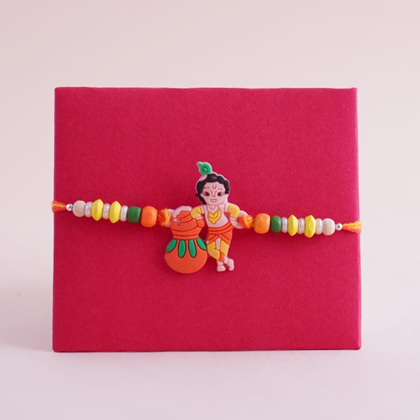 Krishna Kids Rakhi with Snake Plant and Chocolates Combo