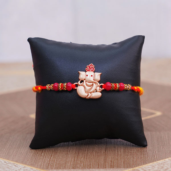 Designer Rakhi with Jade Plant and Kisses Chocolates