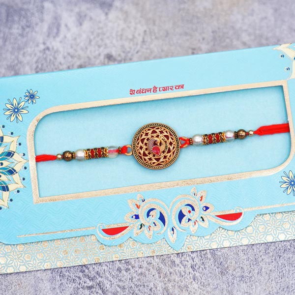 Antique Rakhi with Jade Plant Hamper