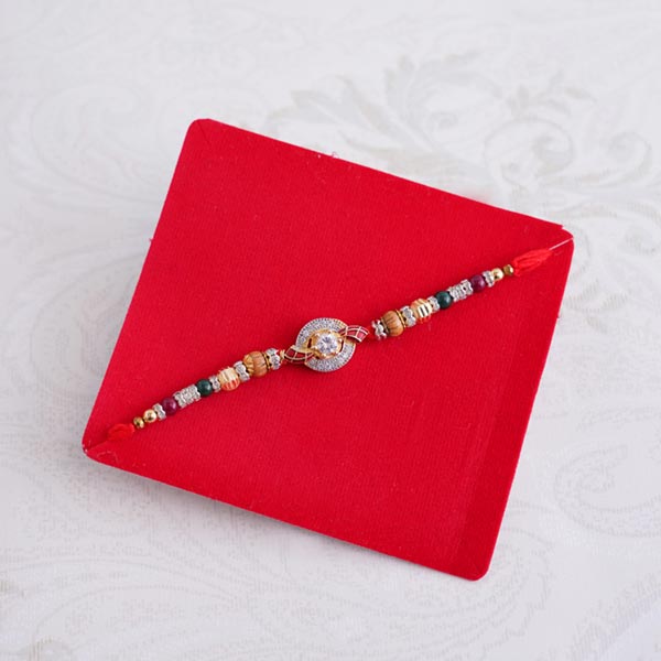 AD Rakhi with Sweets and Dryfruits Signature Box