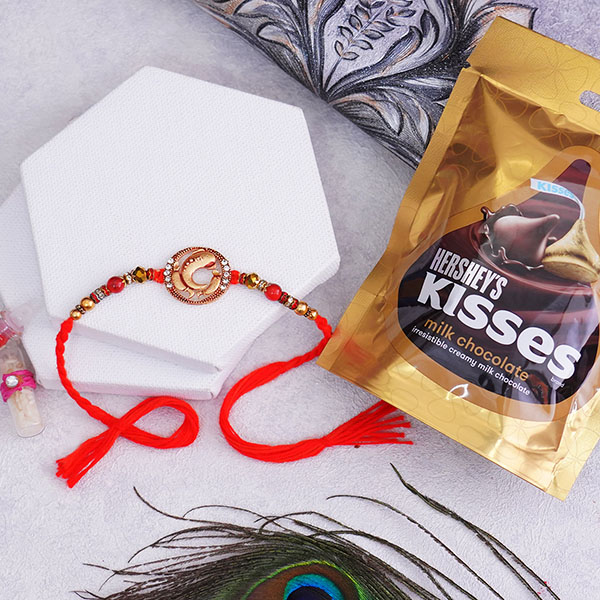 Golden Rakhi and Kisses Milk Chocolates