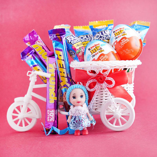 Kids Doll Rakhi with Chocolates and Lollies