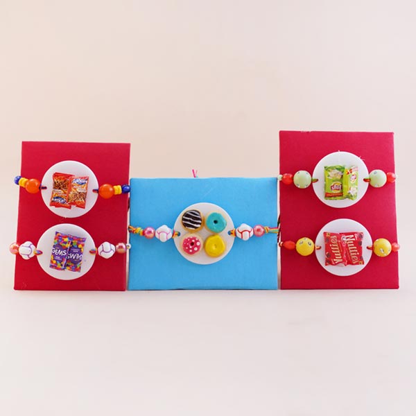 Set of 5 Foodie Rakhi