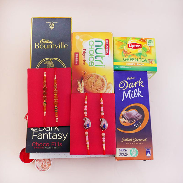 Four Rakhi Gift Hamper for Brothers