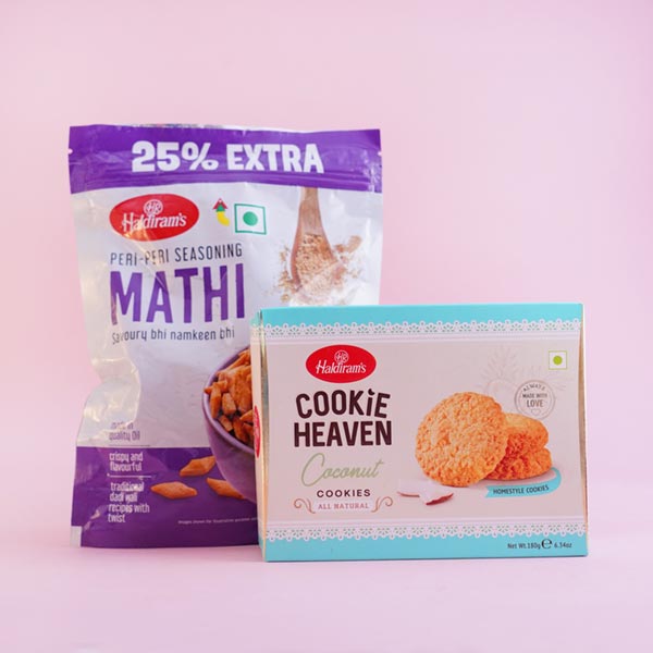 Designer Rakhi and Chocolates with Snacks