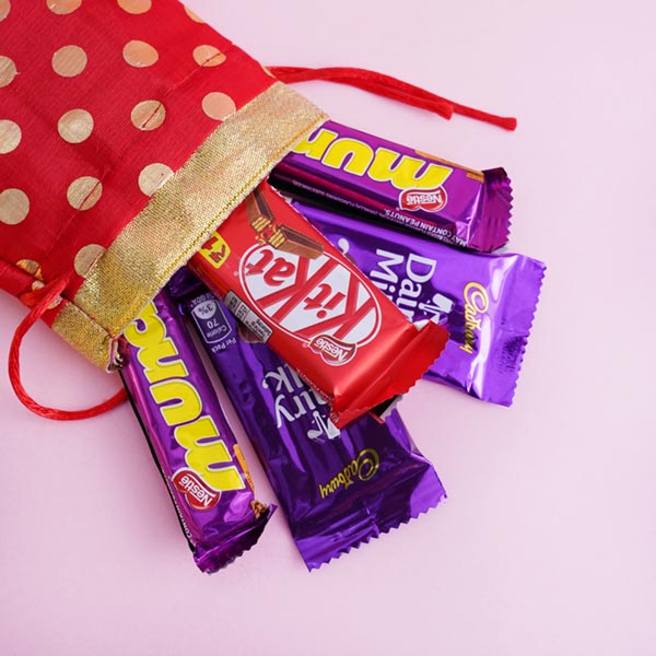 Little Krishna Rakhi with Chocolates