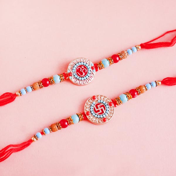 Two Designer Rakhi Snacks Hamper