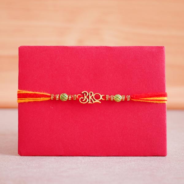 Designer Rakhi and Lucky Bamboo Plant Combo