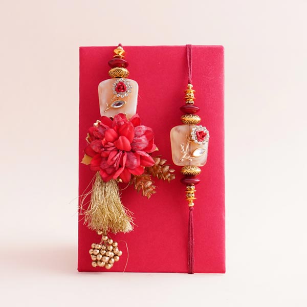 Flower Lumba Rakhi Set with Choco Bites