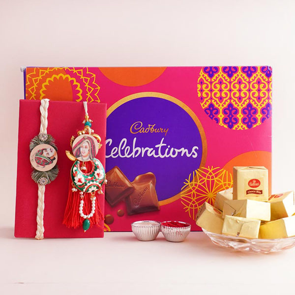 King Queen Lumba Rakhi with Choco Bites and Chocolates