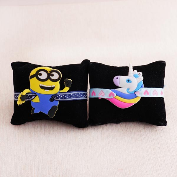 Unicorn and Minion Kids Rakhi Combo