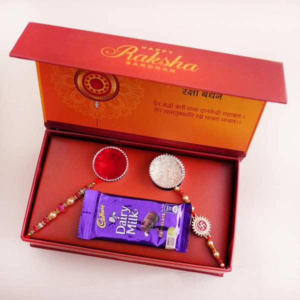 Two Designer Rakhi in Signature Box