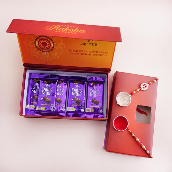 Two Designer Rakhi in Signature Box
