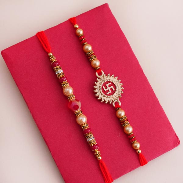 Two Designer Rakhi in Signature Box