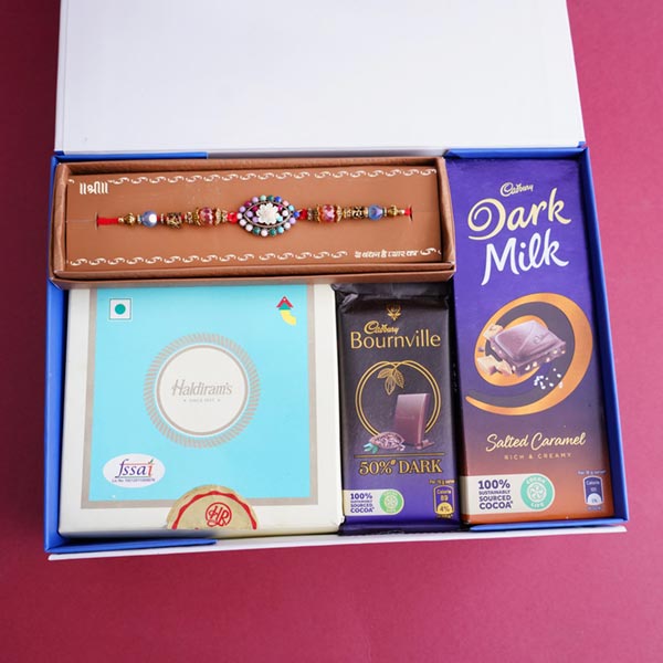 Two Designer Rakhi with Signature Box