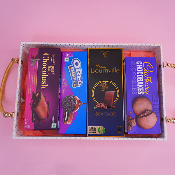 Evil Eye Bhaiya Bhabhi Rakhi with Chocolate Tray