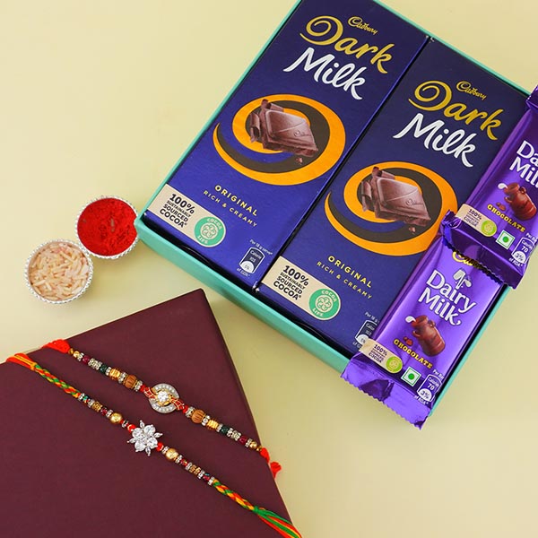 2 AD Rakhi Set with Chocolate Box