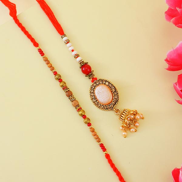 Bhaiya Bhabhi Rakhi Set with Dark Milk Chocolate
