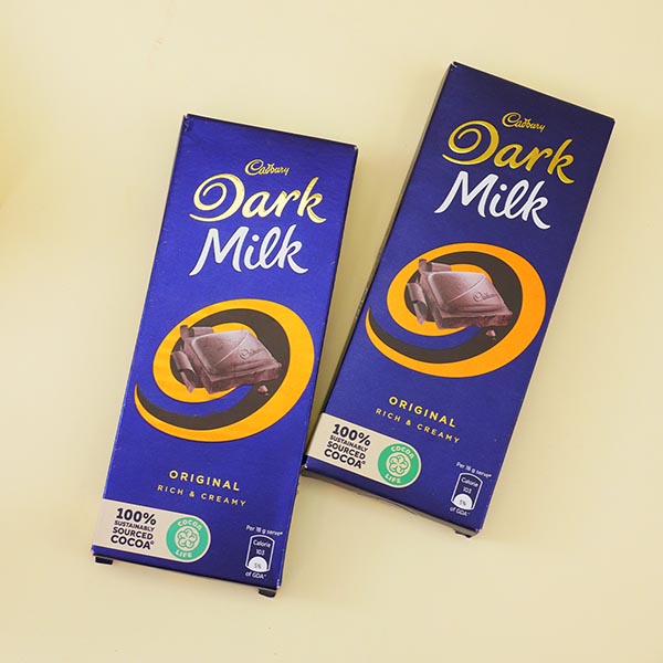 Bhaiya Bhabhi Rakhi Set with Dark Milk Chocolate