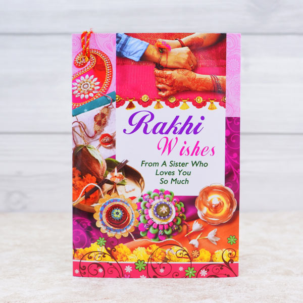 Pearl Rakhi with Greeting N Dairy Milk