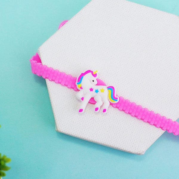 Cute Unicorn Rakhi with Key Ring