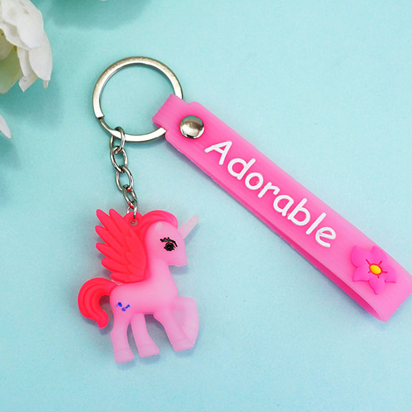 Cute Unicorn Rakhi with Key Ring