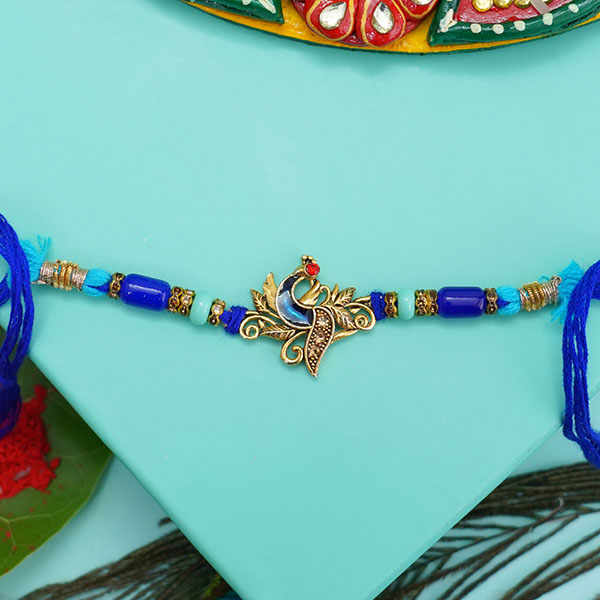 Blue Peacock Rakhi