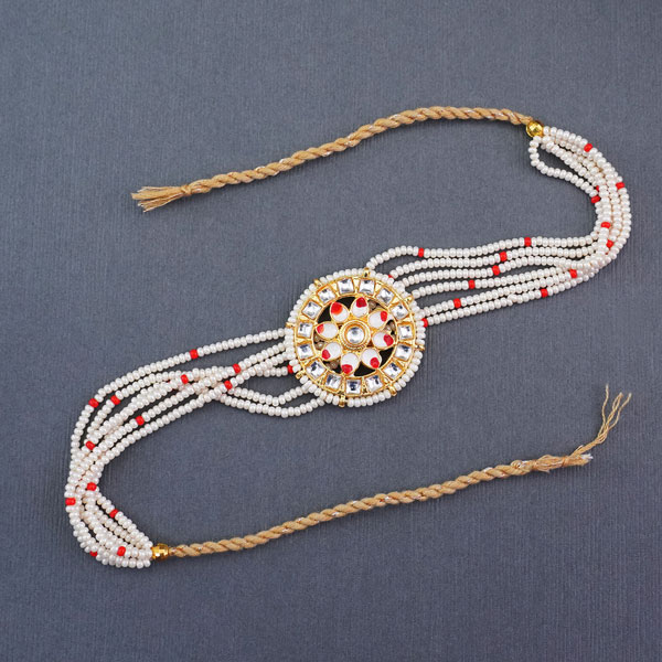 Bhaiya N Bhabhi Pearl Rakhi Set