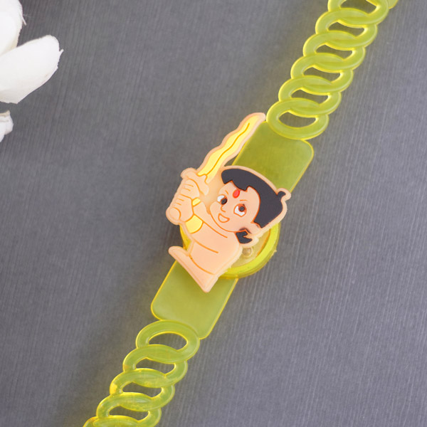Chhota Bheem Rakhi with Lights N Mug Combo