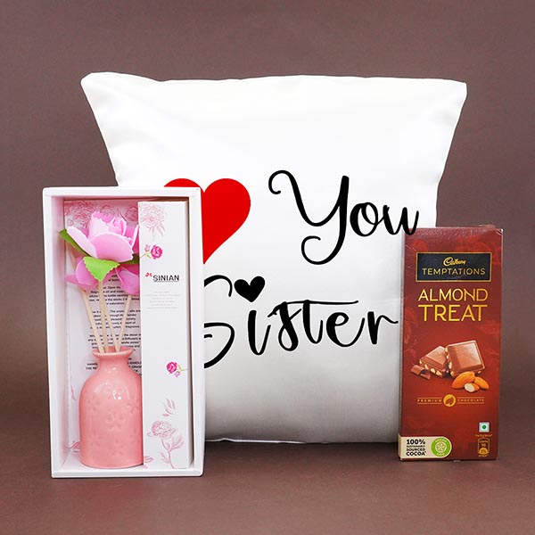 Cushion with Aromatic Diffuser Combo for Sister