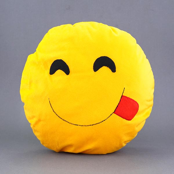 Smiley Cushion with Chocolates N Mug