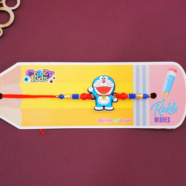 Doraemon Rakhi with Sweets for Little Brother