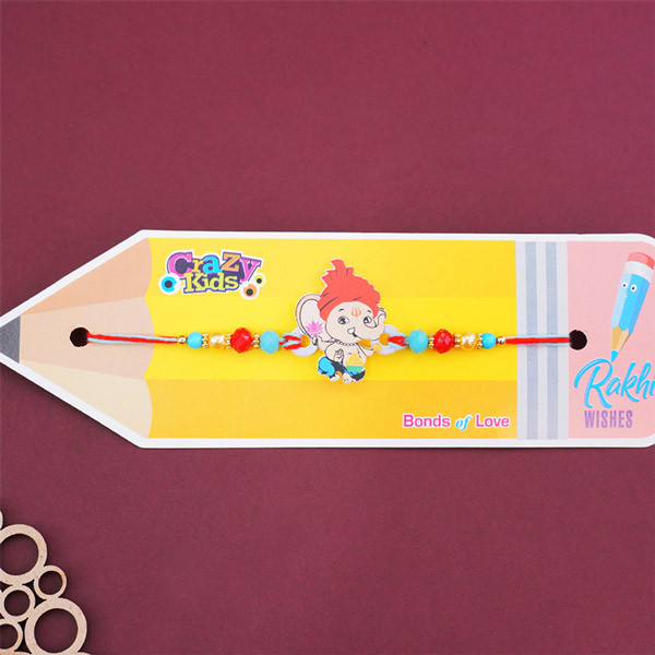 Little Ganesha Rakhi with Sweets for Little Brother