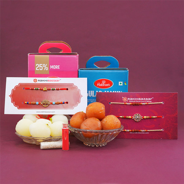 Amazing Five Rakhi with Haldiram Sweets for Brothers