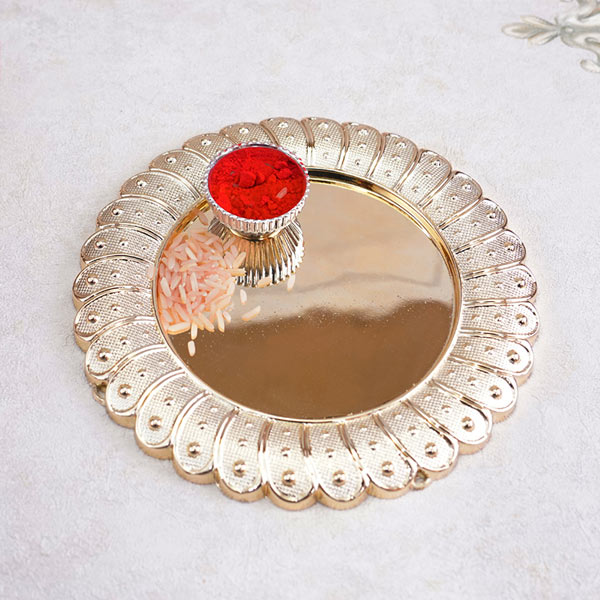 Designer Meenakari Rakhi with Kaju Katli