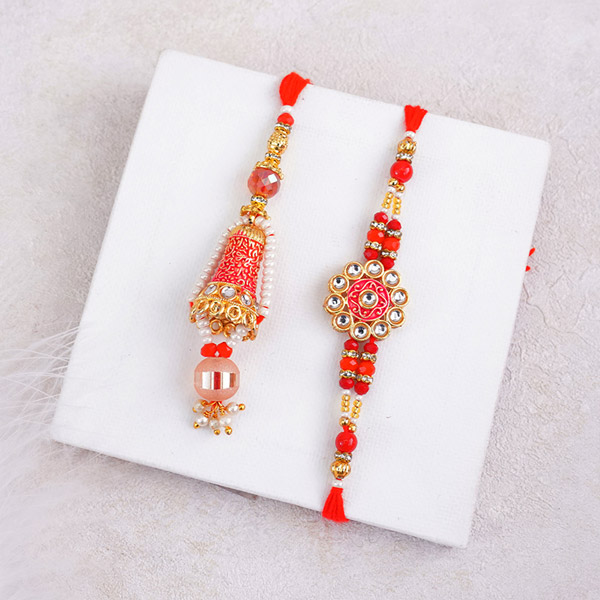 Kids Rakhi N Bhaiya Bhabhi Rakhi with Kaju Katli