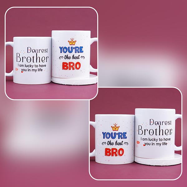 Pearl N Golden Rakhi Gift Hamper for Brothers