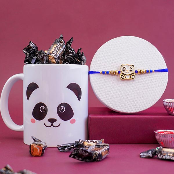 Cute Panda Rakhi with Mug Combo