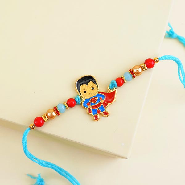 Amazing Superman Kids Rakhi with Chocolates