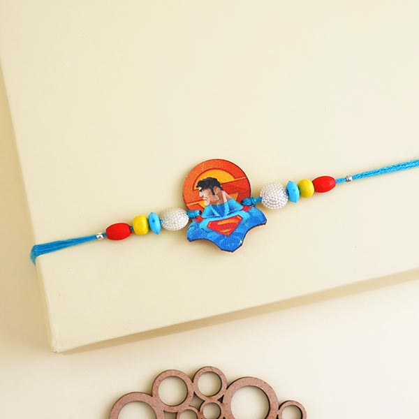 Superman Rakhi for Kids with Chocolates